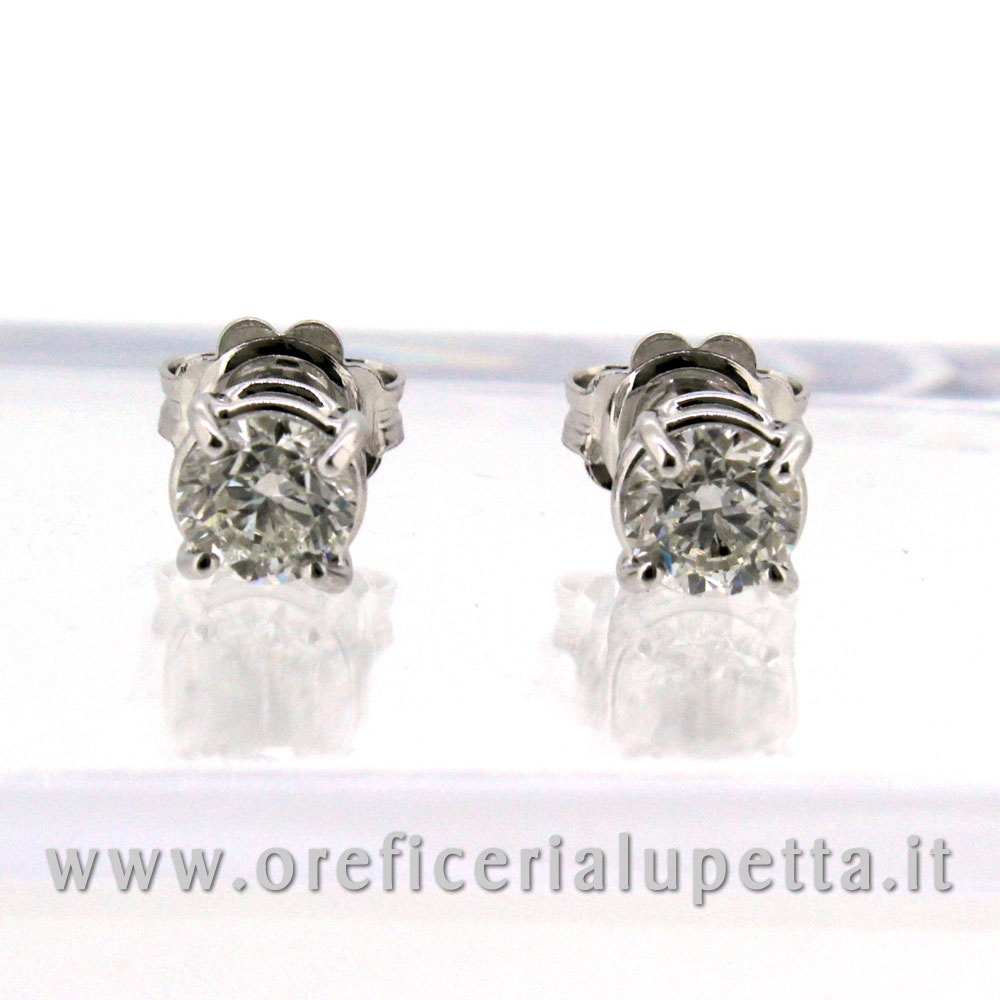 Orecchini Punto Luce Dada Gioielli In Argento 925 Con Zirconi Rotondi 11mm - Taglio Brillante 'Excellent', Confezione Regalo