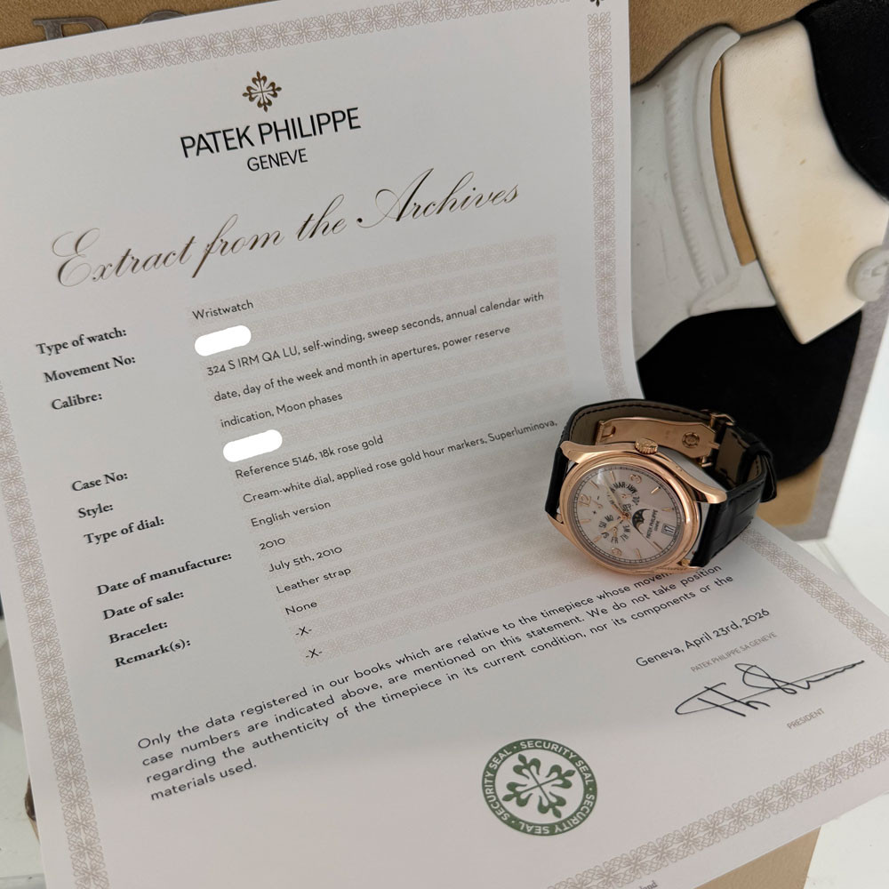 Patek Philippe Annual Calendar Exctract From the Archives 5146R 1