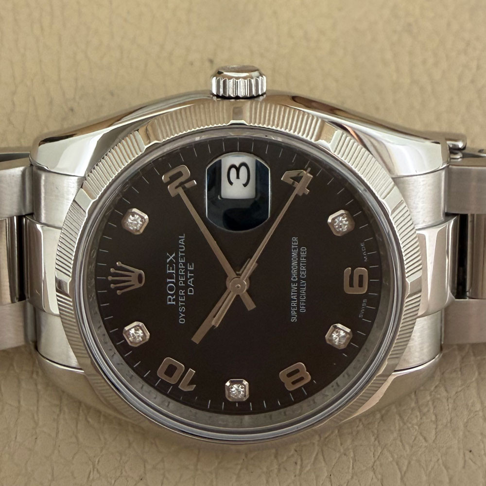 Rolex Date Diamond Dial 115210 15