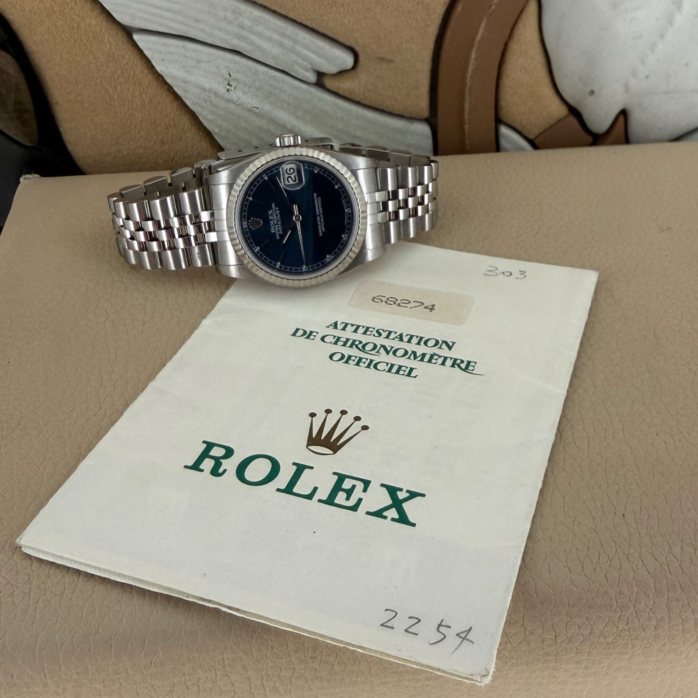 Rolex Datejust 31mm Blue Dial 68274 1
