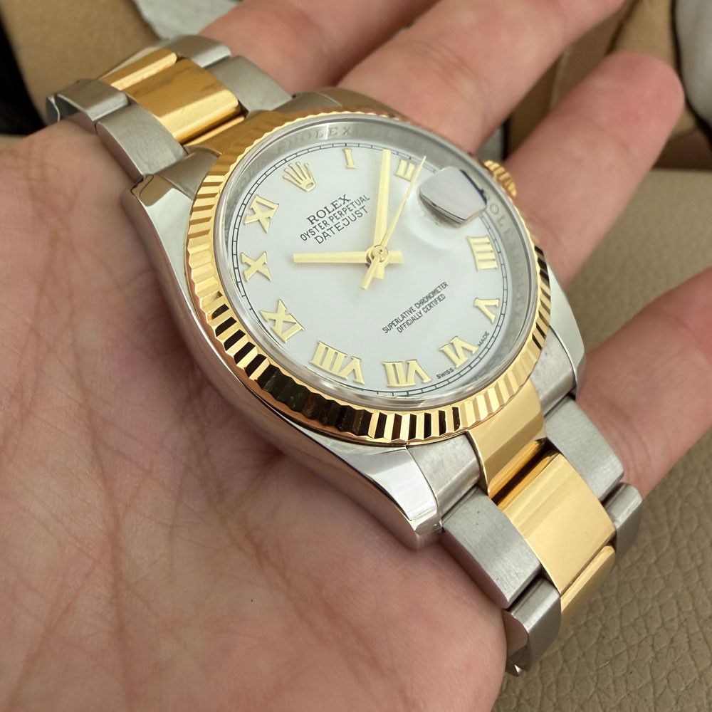 Rolex Datejust White Romans Dial 116233 10