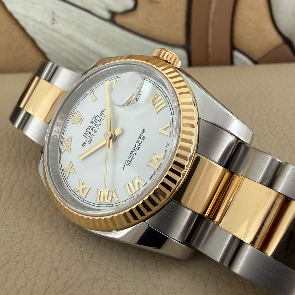 Rolex Datejust White Romans Dial 116233 14