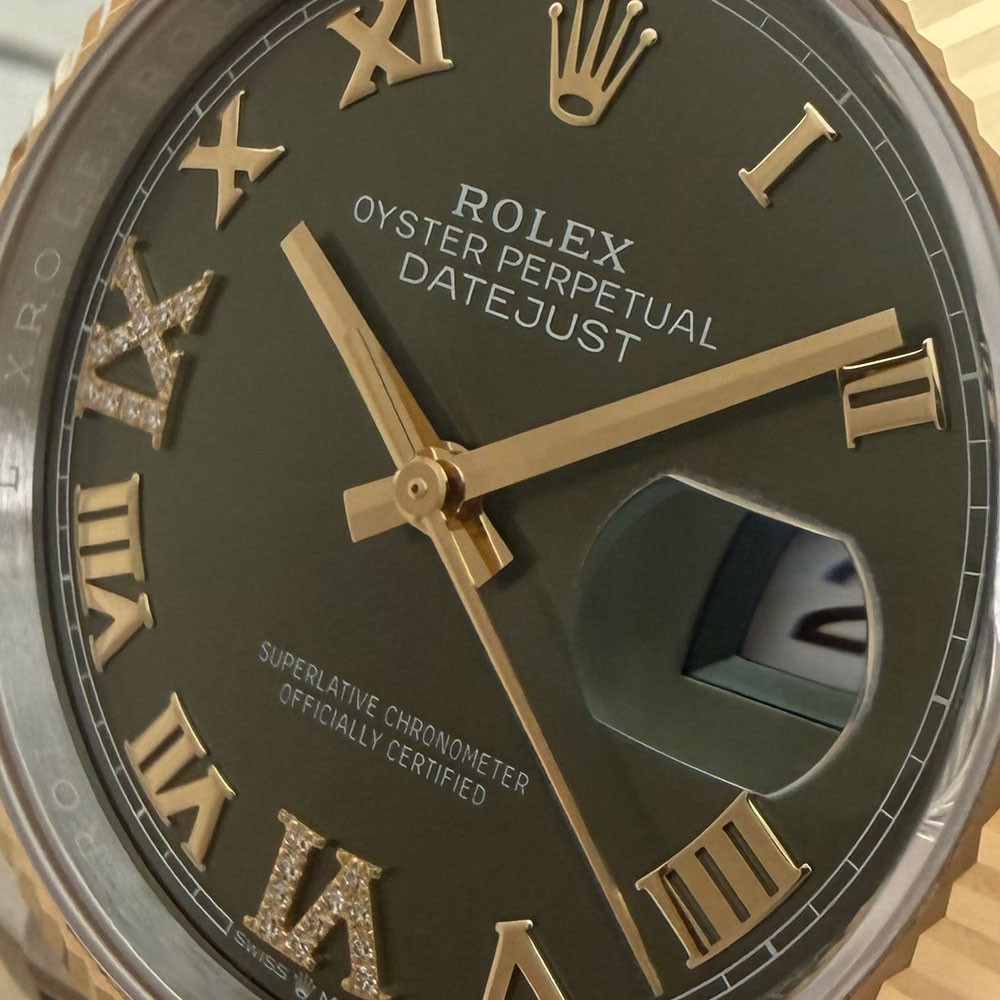 Rolex Datejust Olive Green Jubilee Diamonds 126233 5