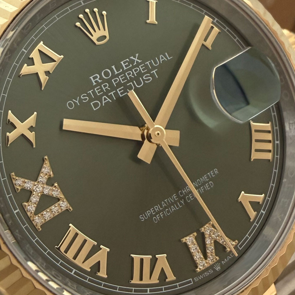 Rolex Datejust Olive Green Jubilee Diamonds 126233 6