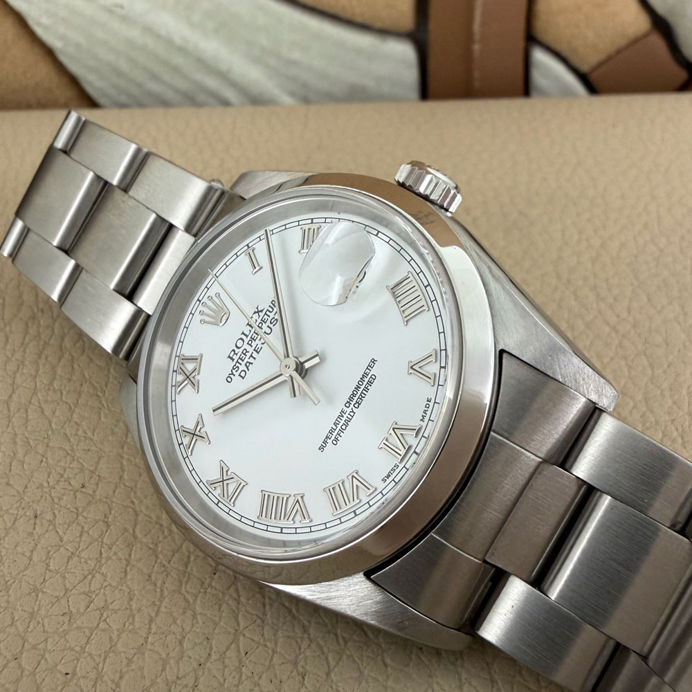 Rolex Datejust White Romans Dial 16200 14