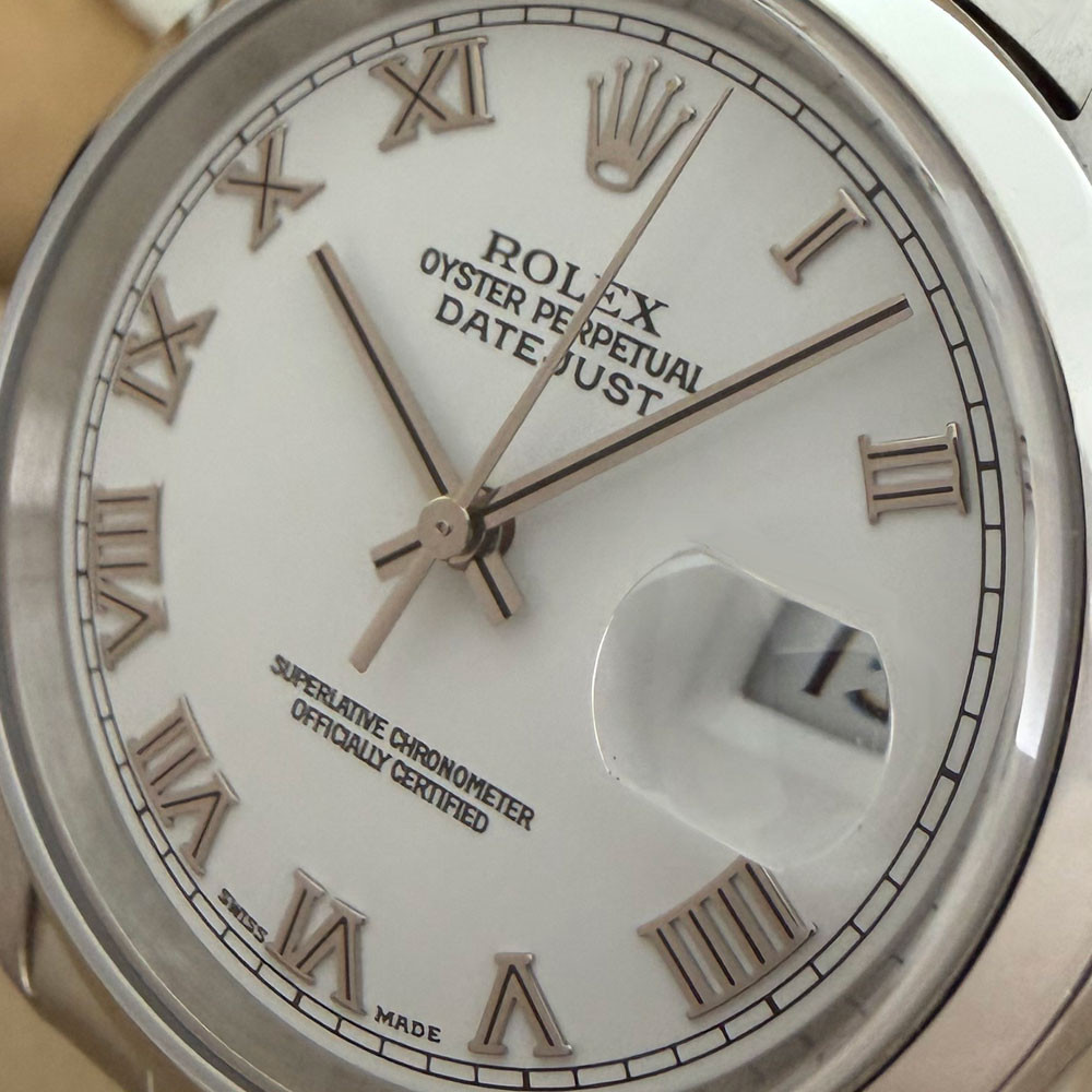 Rolex Datejust White Romans Dial 16200 5