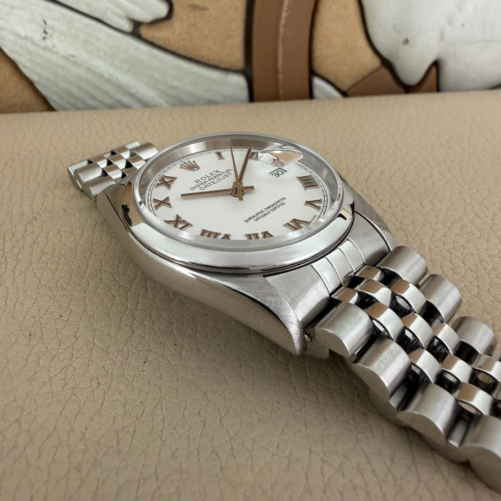 Rolex Datejust White Romans Dial 16200 12