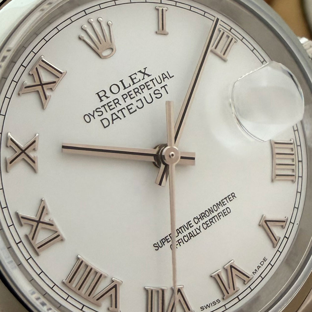 Rolex Datejust White Romans Dial 16200 5