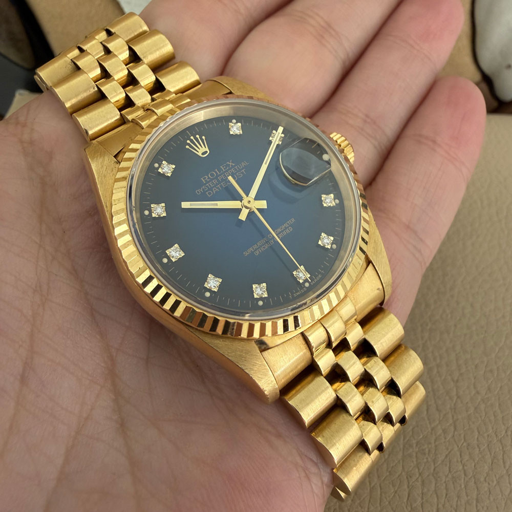 Rolex Datejust Blue Vignette Diamonds Dial 16238 9