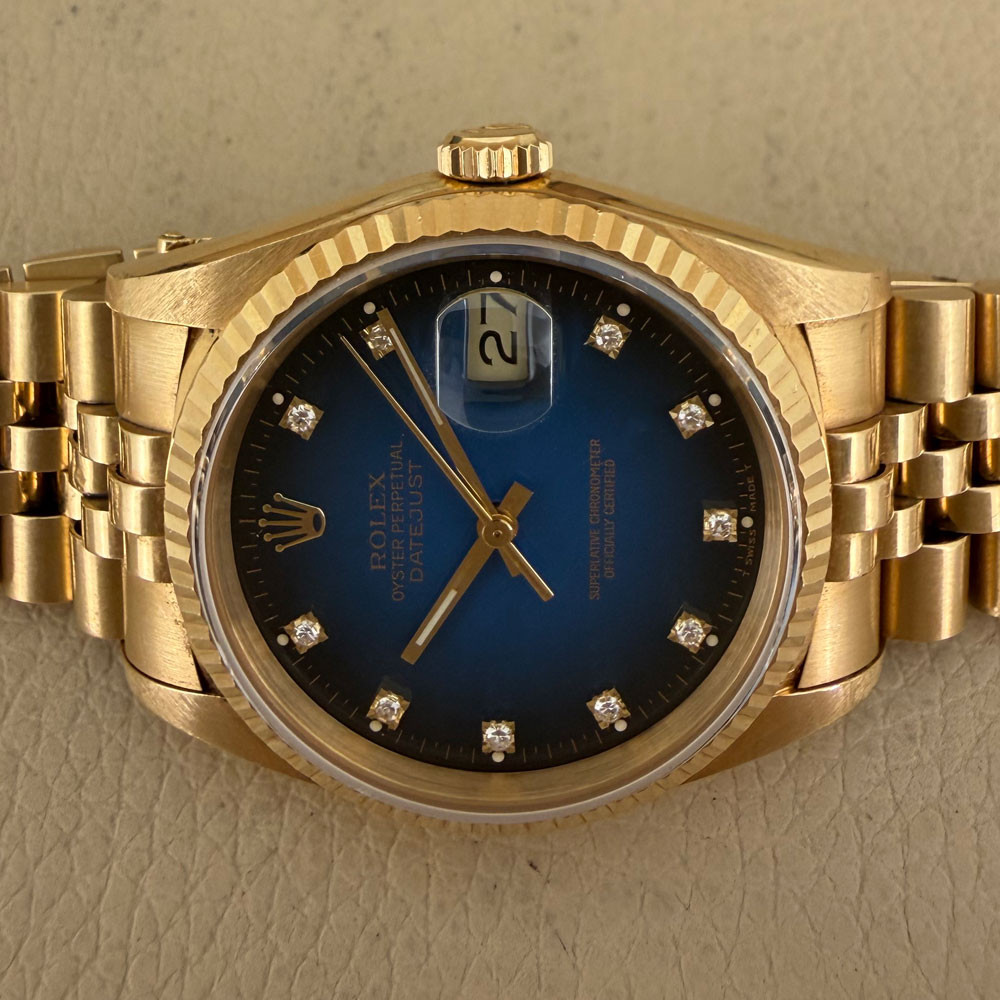 Rolex Datejust Blue Vignette Diamonds Dial 16238 14