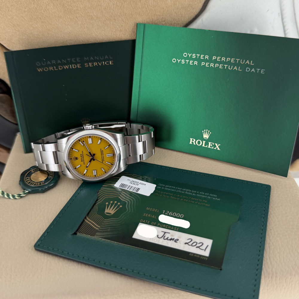 Rolex Oyster Perpetual 36mm Yellow 126000 1