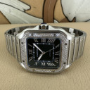 Cartier Santos Modello Medio Diamonds W4SA0006 8